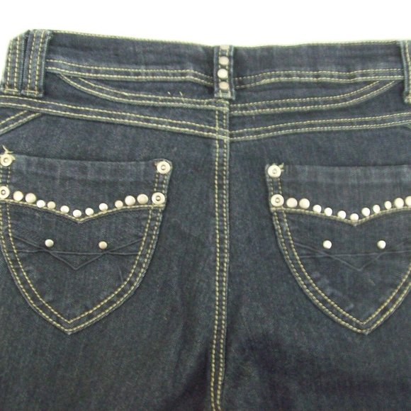 Roadrunner Slim Boot Cut Mid Rise Denim Blue Jeans - Picture 2 of 4